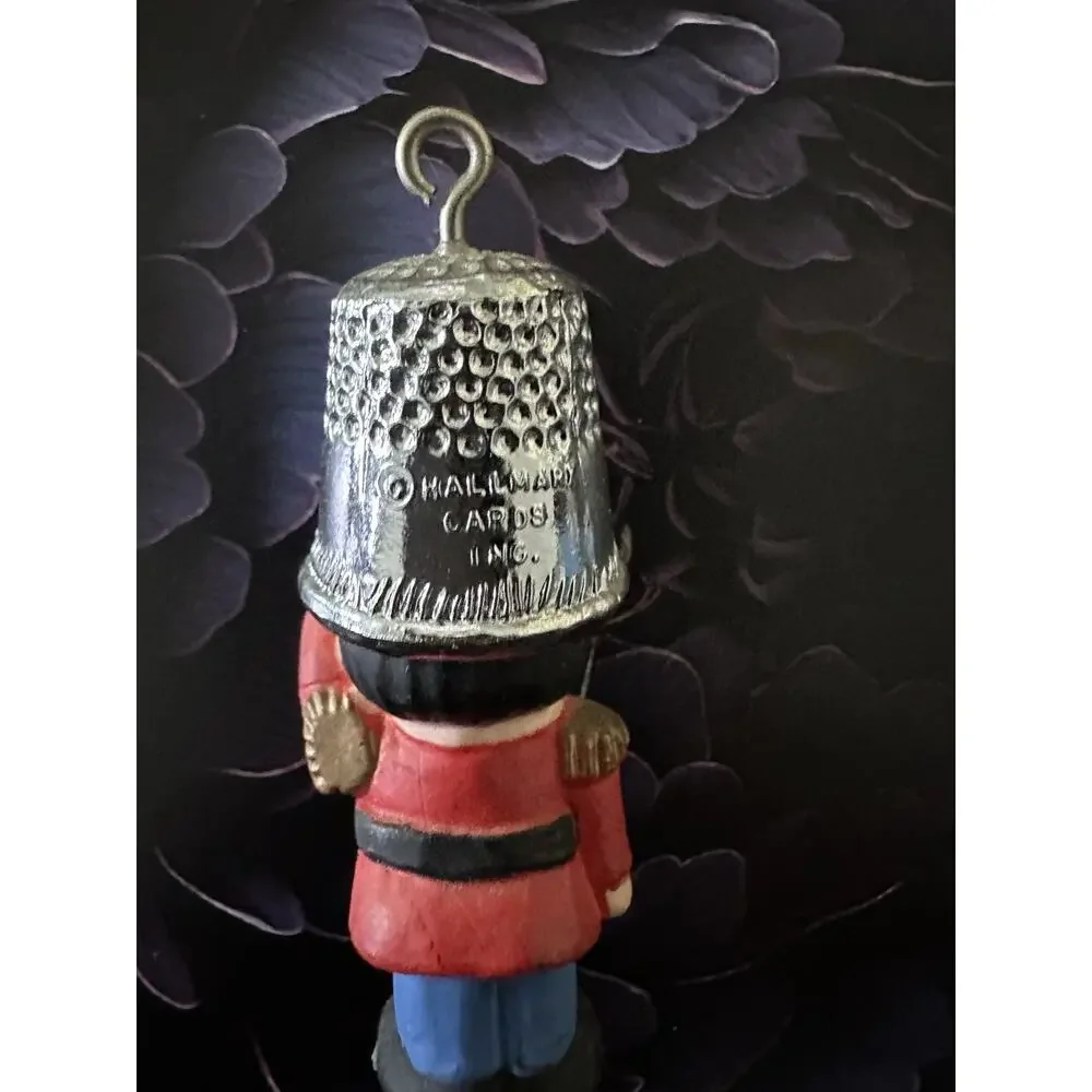 Hallmark Thimble Soldier Christmas Salute Tree Ornament VTG 1979 Nutcracker